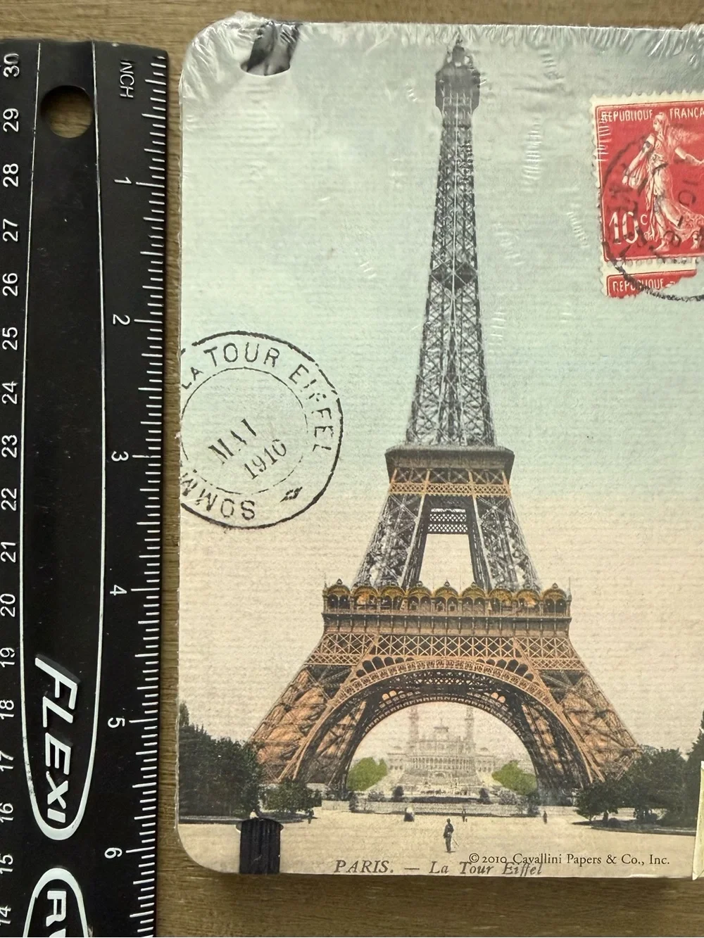 Eiffel Tower Lined Page Notebook w/ elastic closure